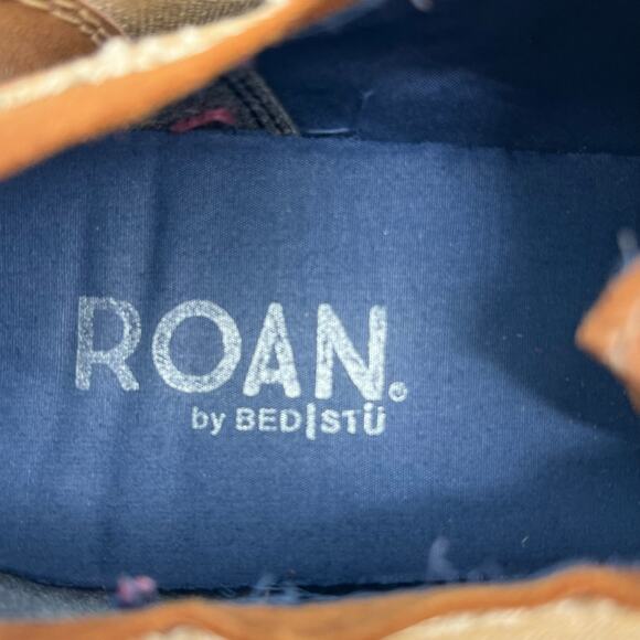 ROAN by Bed Stu Mens Rebel C Derby Shoes 10 Tan Bosco Leather Canvas Distressed main image 9